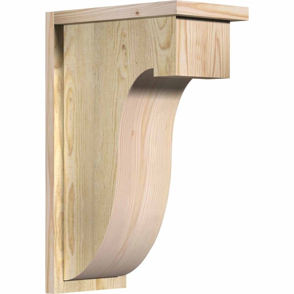 Ekena Millwork Del Monte Rough Sawn Corbel w/Backplate, Douglas Fir, 8"W x 14"D x 22"H COR08X14X22DEL01RDF - main